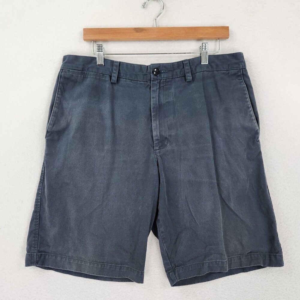 Banana Republic Shorts Mens 36 Blue Cotton Flat Front Chino Classic Casual